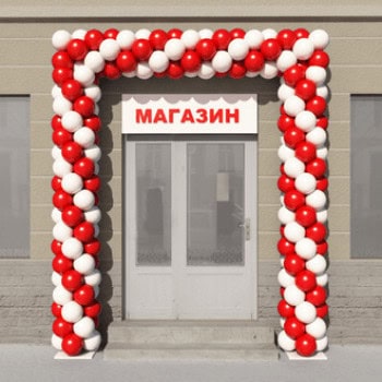 Оформление магазина Аркой из шаров