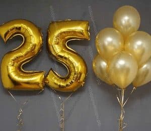 Мини-сет на день рождение "Шарики на 25 лет" с доставкой