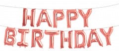Набор шаров-букв "Happy BirthDay" розовое золото 41 см