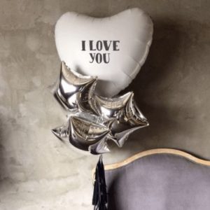 Фонтан воздушных шаров «I love you»