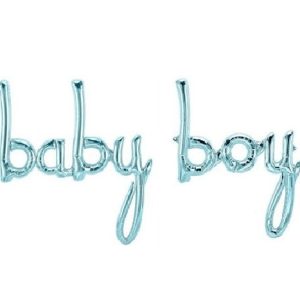Набор шаров-букв (16»/41 см) Мини-Надпись «Baby Boy», Голубой, 1 шт.