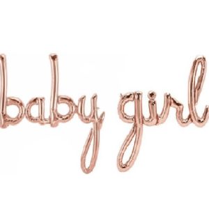 Набор шаров-букв (16»/41 см) Мини-Надпись «Baby Girl», Розовое Золото, 1 шт.