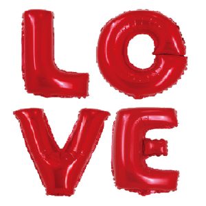 Набор шаров-букв (32»/81 см) LOVE, Красный, 1 шт.