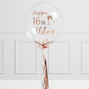 Шар прозрачный (61 см.) Bubble, Happy 16TH. 1 шт.