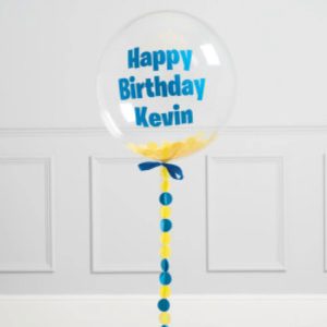 Шар прозрачный (61 см.) Bubble, Happy Birthday 1 шт.