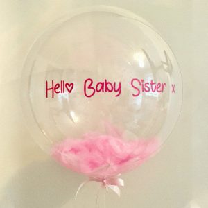 Шар прозрачный (61 см.) Bubble, Hello Baby Sister 1 шт.