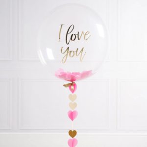 Шар прозрачный (61 см.) Bubble, I Love you. 1 шт.