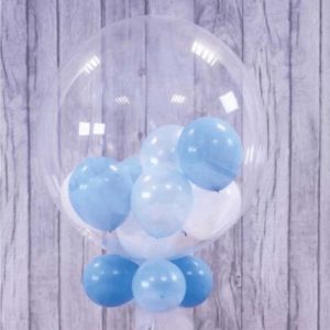 Шар прозрачный (61 см.) Bubble, Сюрприз для мальчика. 1 шт.