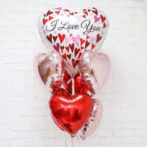 Фонтан шаров «I love you»