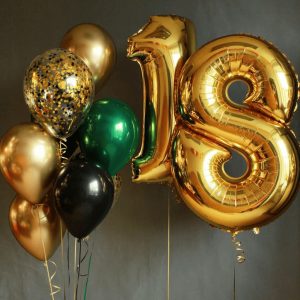 Набор шаров на 18 лет «Золотая молодёжь»
