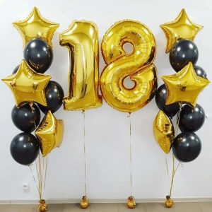 Набор шаров на 18 лет «Звездная ночь»