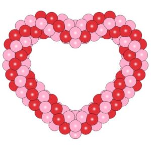 Сердце плетеное из шаров*
