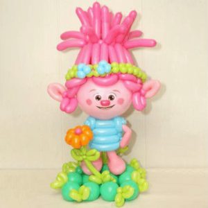 Фигура из шаров «Розочка на полянке»*