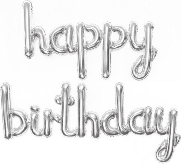 Мини-Надпись "Happy Birthday", Серебро