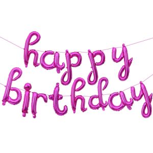 Надпись "Happy Birthday", Розовый